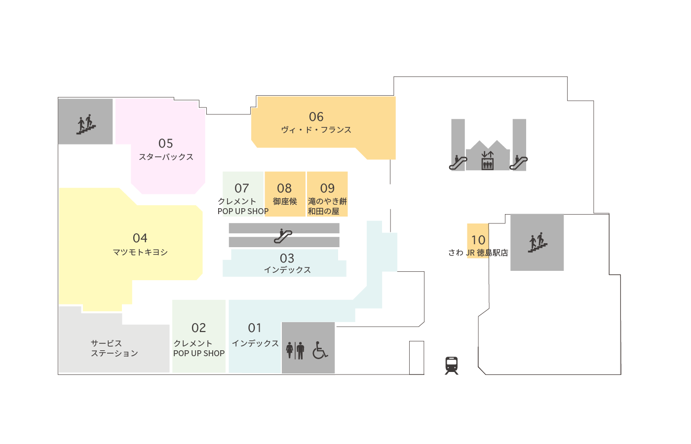 1Fのフロア図です